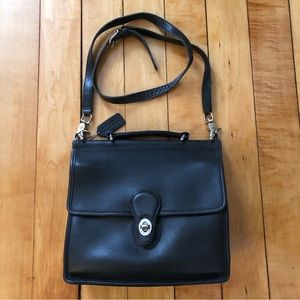 Coach Vintage Willis Bag - Black Leather